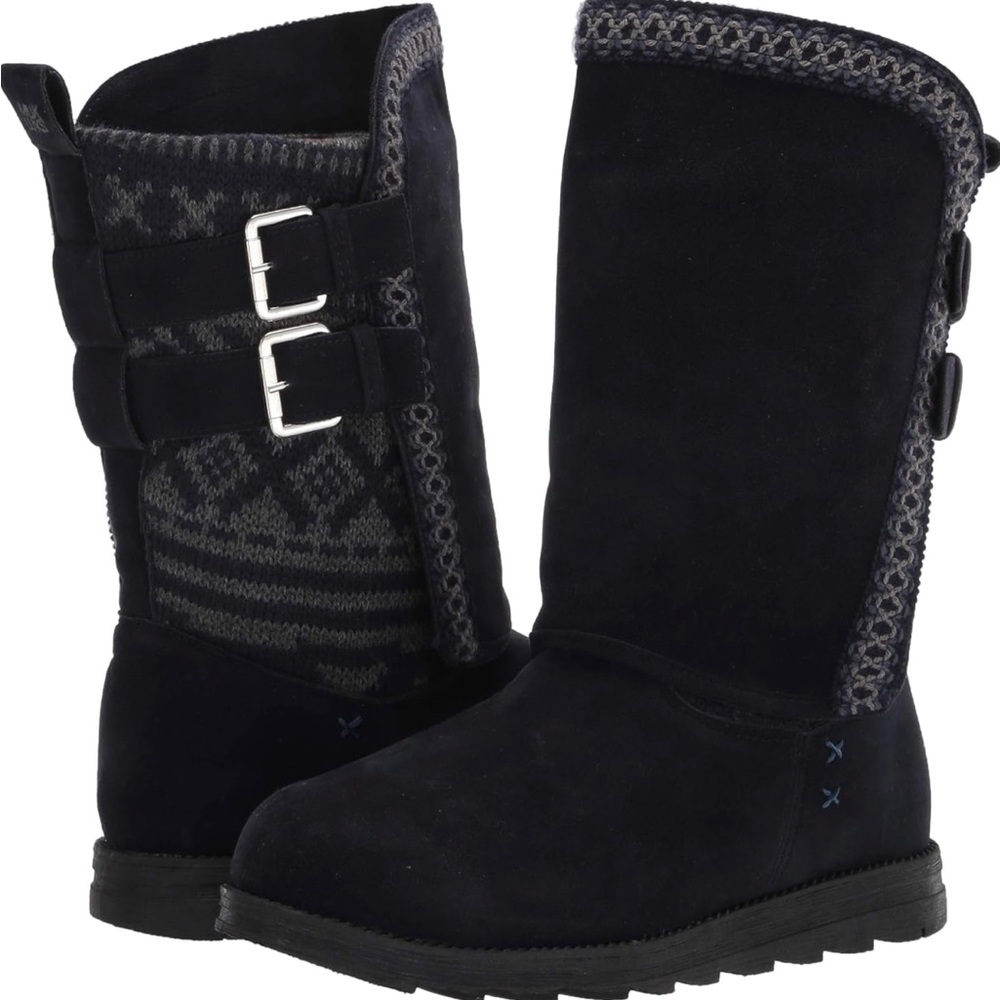 Muk Luks Womens Kathleen Boot Navy Blue Size 7 Mid Calf New Old Stock